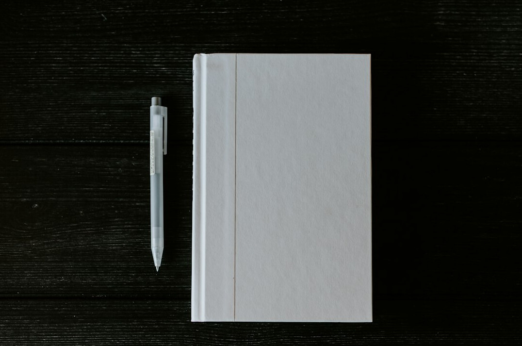 notebook with journal notes