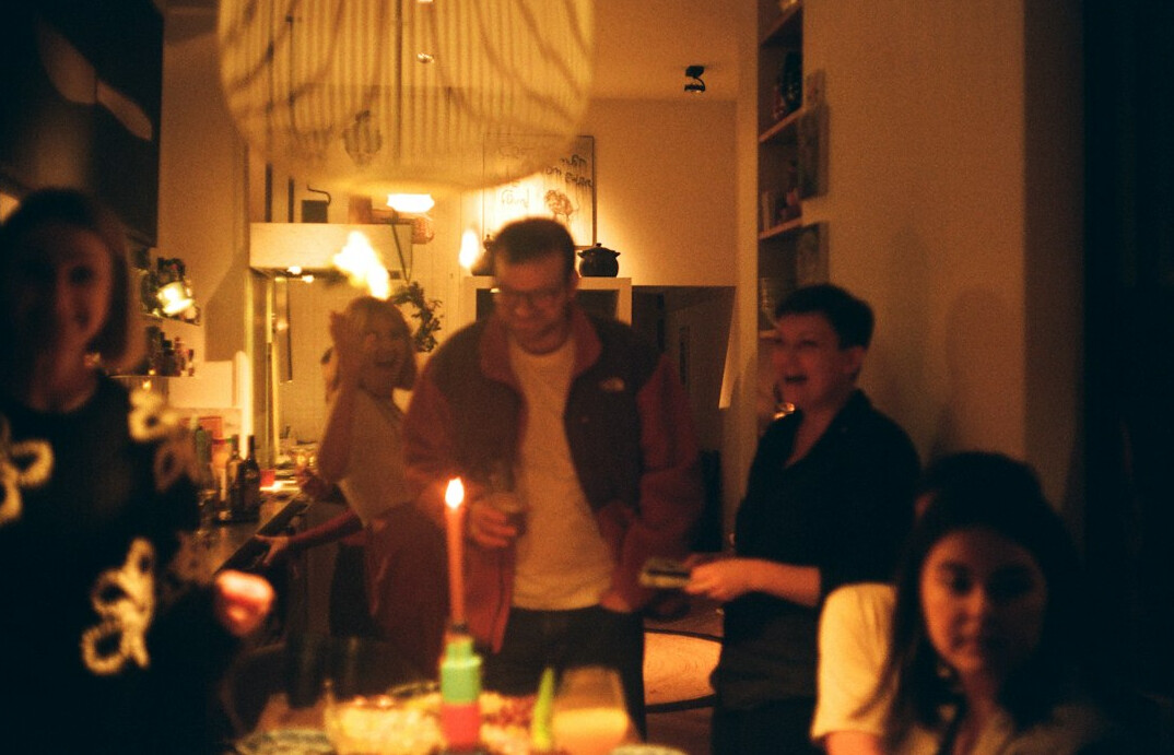 relaxed person eating meal